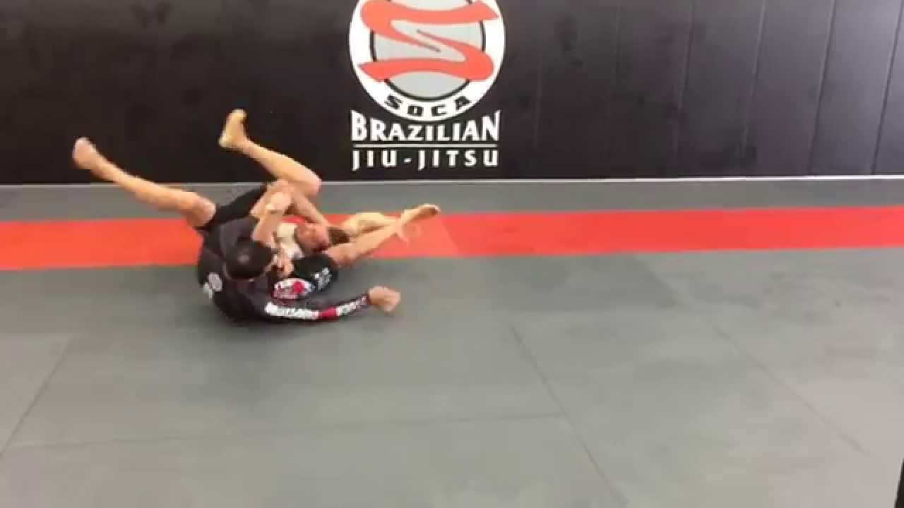 Single leg takedown defense to Armbar or Triangle