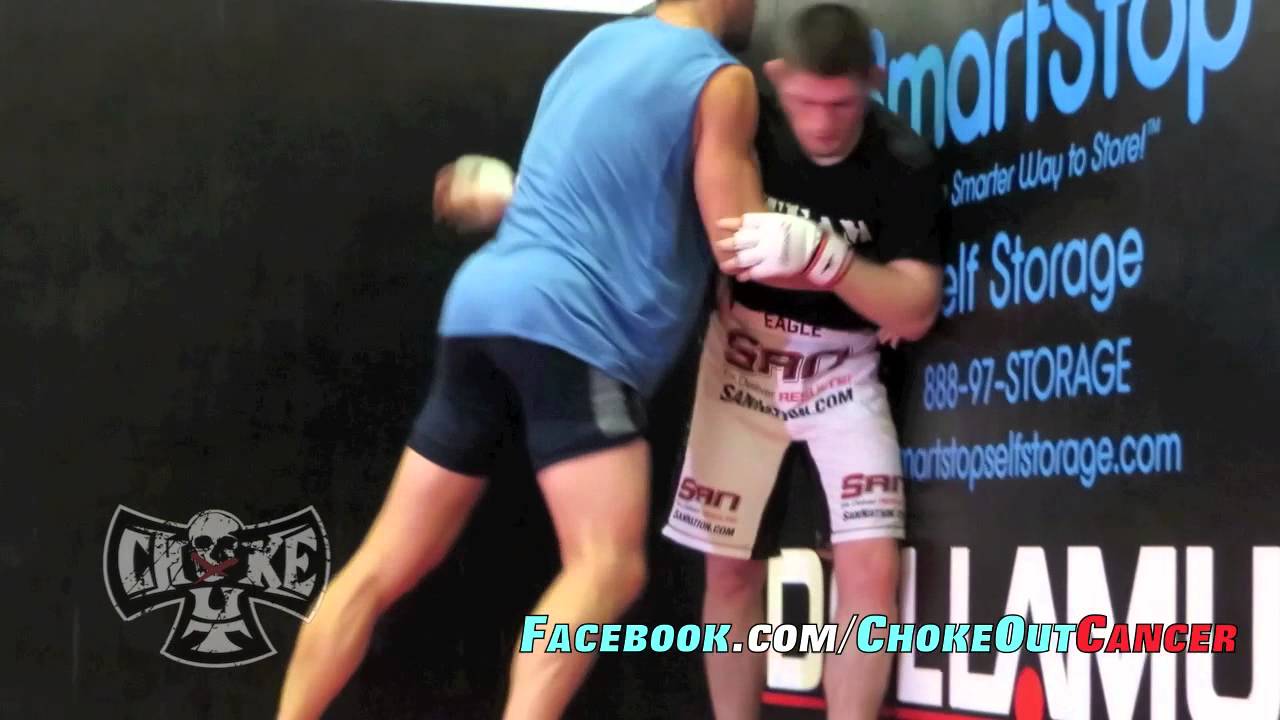 Future UFC Champ Khabib Nurmagomedov grappling with Luke Rockhold