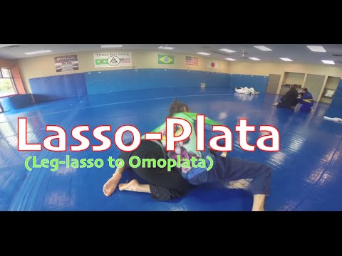 Lasso-Plata (Leg Lasso to Omoplata)  www.BJJAfter40.com