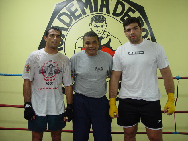 Professor Claudio Coelho with Royler Gracie and Pedro Rizzo