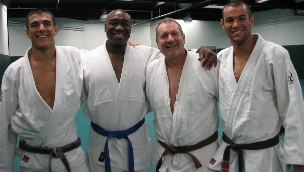 L-R: Rener Gracie, Michal Clarke Duncan, Ed O'Neil and Ryron Gracie - Photo Gracie FB