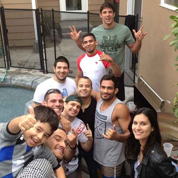 Leozinho with Buchecha, Lapela, Assis, Leite, Pantcho