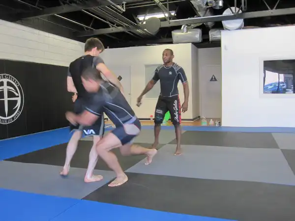 Andre Galvao, Rafa Mendes and coach Freddy Leavy