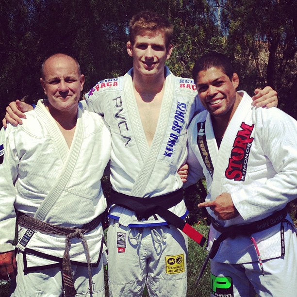Tom and Keenan Cornelius with Andre Galvao