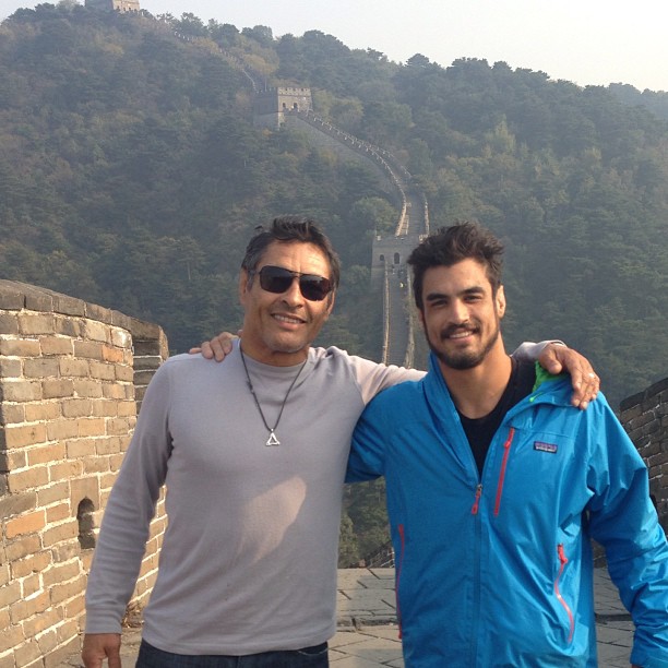 Rickson and Kron Gracie at the Great Wall: Rickson: "This weapon is ready to go off!"