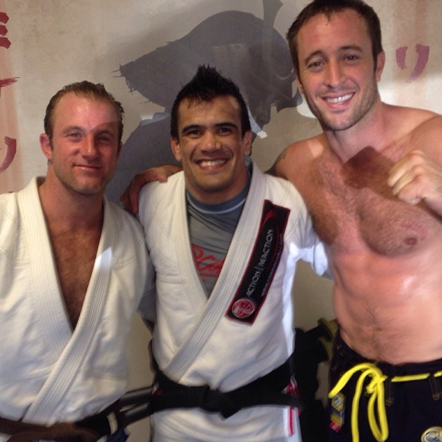 Scott Caan, Rubens "Cobrinha" and Alex O'Loughlin
