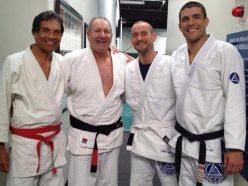 L-R: Rorion Gracie, Ed O'Neil, CM Punk and Rener Gracie
