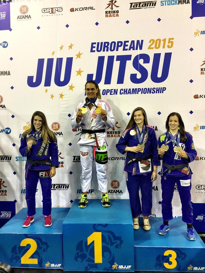 Gabi Garcia top of the podium with Mackenzie Dern